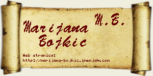 Marijana Bojkić vizit kartica